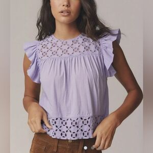 La Lavon Ruffle Short Sleeve Top
